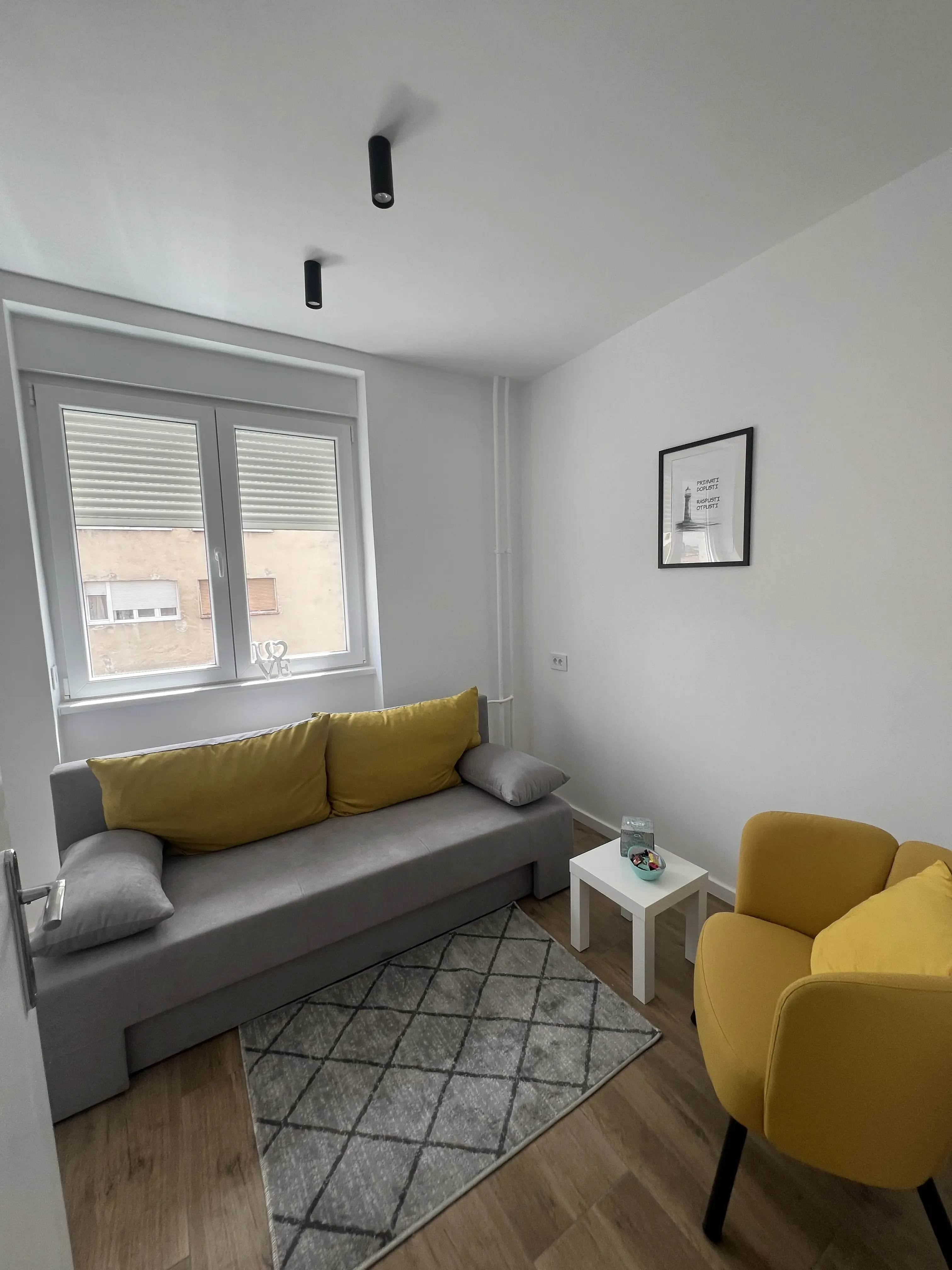 Room adapted for psychotherapy